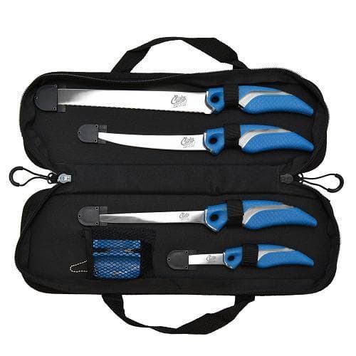 Cuda 6pc Knife Set includes Sharpener and Case