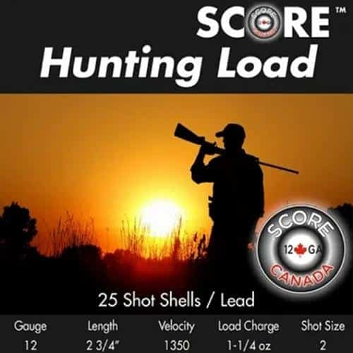Score 12ga 2 3/4″ #2 Lead