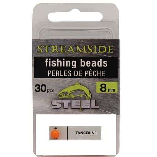 Streamside Fishing Beads 8mm tangerine