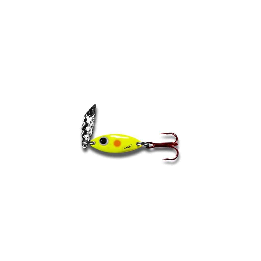 PK Spin A Jig 1/4oz Yellow Glow Orange Dot