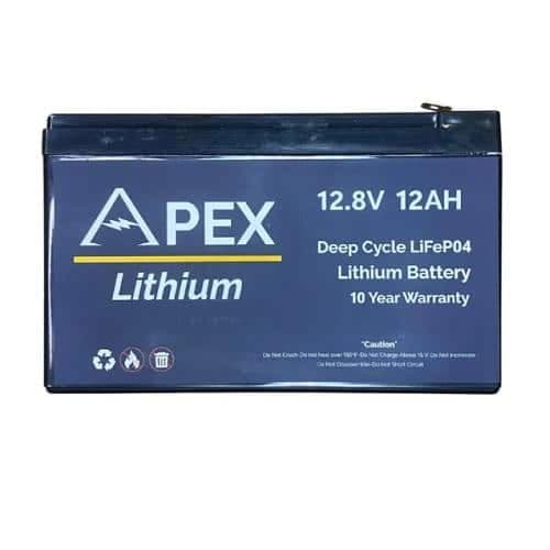 Apex Lithium 12v 12ah Deep Cycle Battery