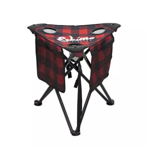 Eskimo XL Plaid Tripod Stool/Table